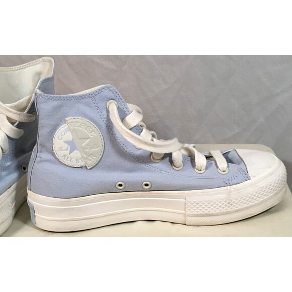 Converse Chuck Taylor Platform High Top Sneakers Women’s 8.5 Powder Blue - Picture 5 of 11